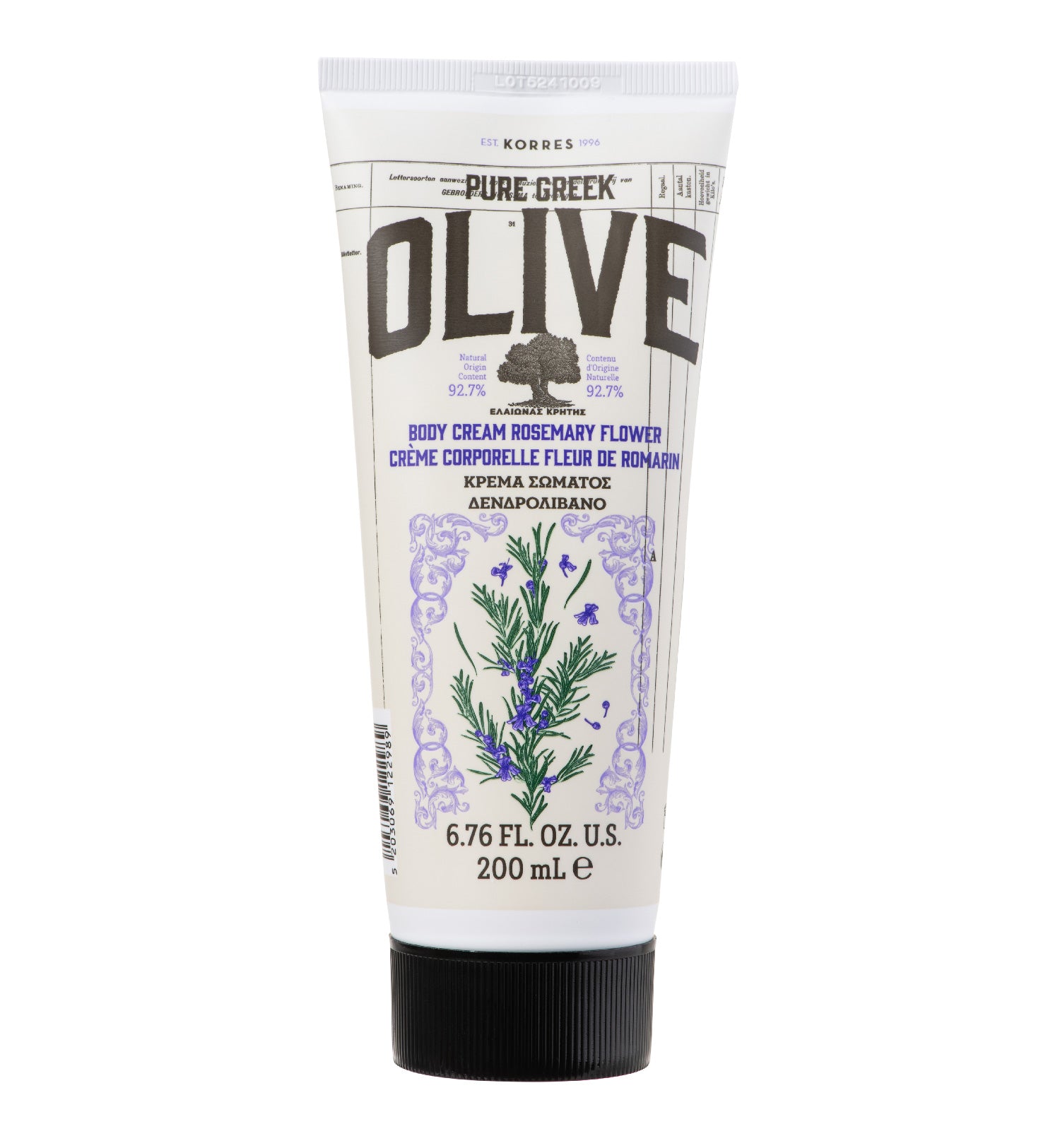 Pure Greek Olive Body Rosemary Flower